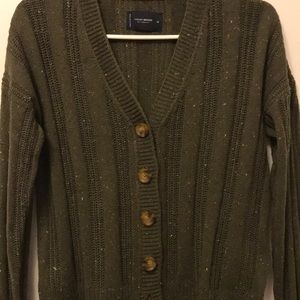 NWT Lucky Brand Green Button Cardigan